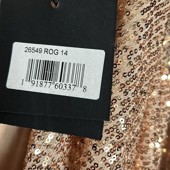 Mac Duggal 26549 NWT SEQUINED HI-LO FRONT TWIST MIDI DRESS - Picture 9 of 11